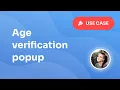 How to Create an Age Verification Popup for Your Website Free No Coding