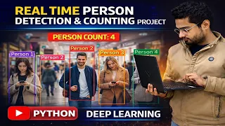 People Counting using OpenCV Python Real Time Human Detection and Counting Project