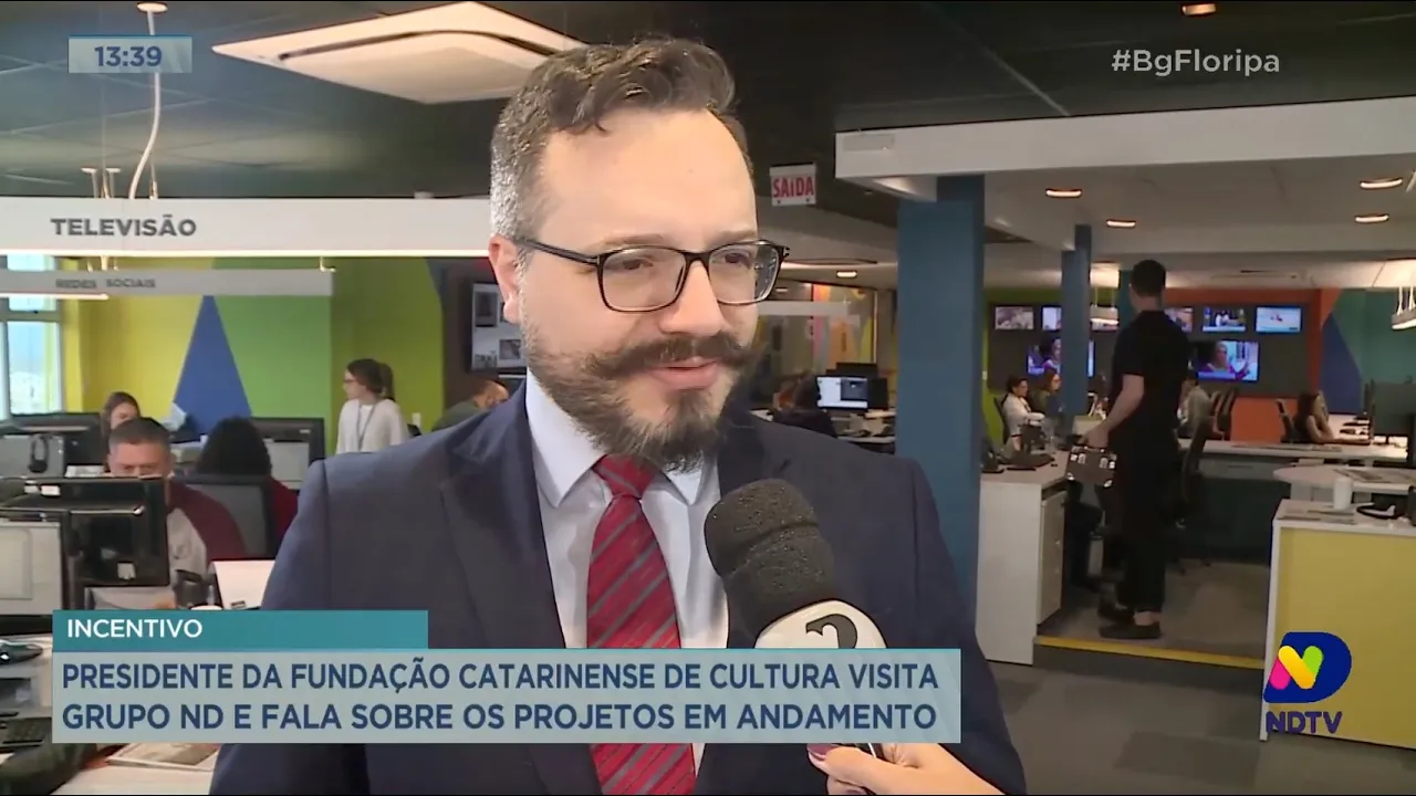 Presidente da Fundação Catarinense de Cultura visita Grupo ND e fala sobre os projetos em andamento