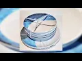 Nautica 8 Piece Melamine Dinner Set for 4 - Two Shades Of Blue Grey