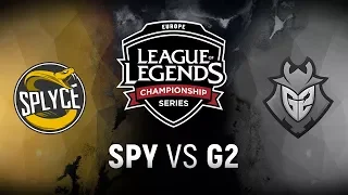 SPY vs. G2 - Playoff Tie-Breaker | EU LCS Spring Split | Splyce vs. G2 Esports (2018)