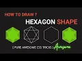 How to draw Hexagon shape with css Create Hexagon Using Css - html css tutorial top awesome