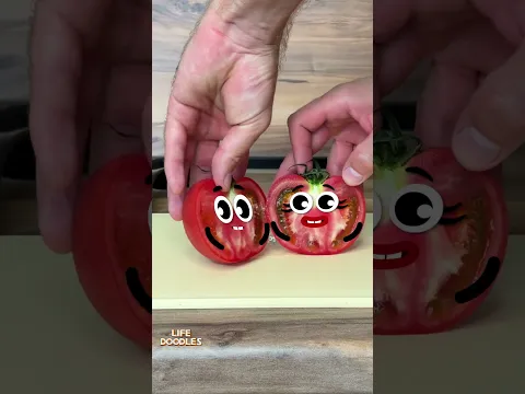 Life Doodles | The tomato was cut 😂 #lifedoodles #shorts #animation