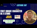 First Unique Character in a String Leetcode JAVA DSA Coding Interview Question