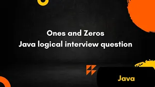 Java logical interview question Ones and Zeros codewars java solution