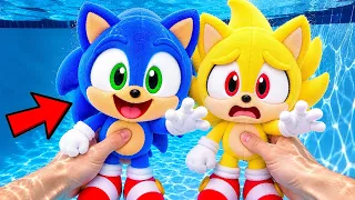 I Found BABY SONIC & BABY SUPER SONIC in My Pool!