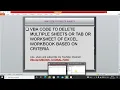 VBA code to delete multiple sheets based on criteria Wild card in VBA Excel disable pop up VBA
