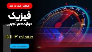 آموزش خط به خط فیزیک دوازدهم تجربی صفحات 13 تا 15 حرکت با سرعت ثابت 