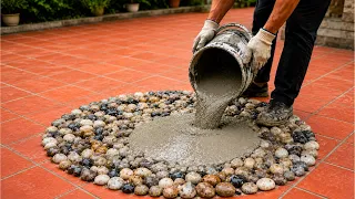 I poured an entire bucket of cement over the pile of gravel, and the result stunned everyone!