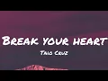 Taio Cruz - Break Your Heart (lyrics)
