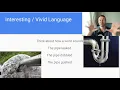Using Interesting vivid language in English