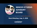Senior Citizens Advisory Board Aug 5 2026 Meeting