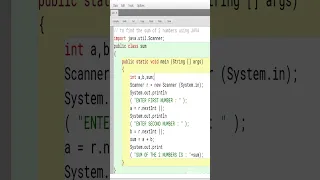 ADD 2 NUMBERS IN JAVA WITH USER INPUT SUM OF 2 NUMBERS IN JAVA