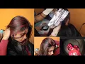 Hair colour Red highlighting with weaving technique Step by step colour tutorial Streax 0 6