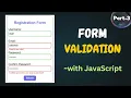 Registration Form Validation with JavaScript bangla tutorial part-3