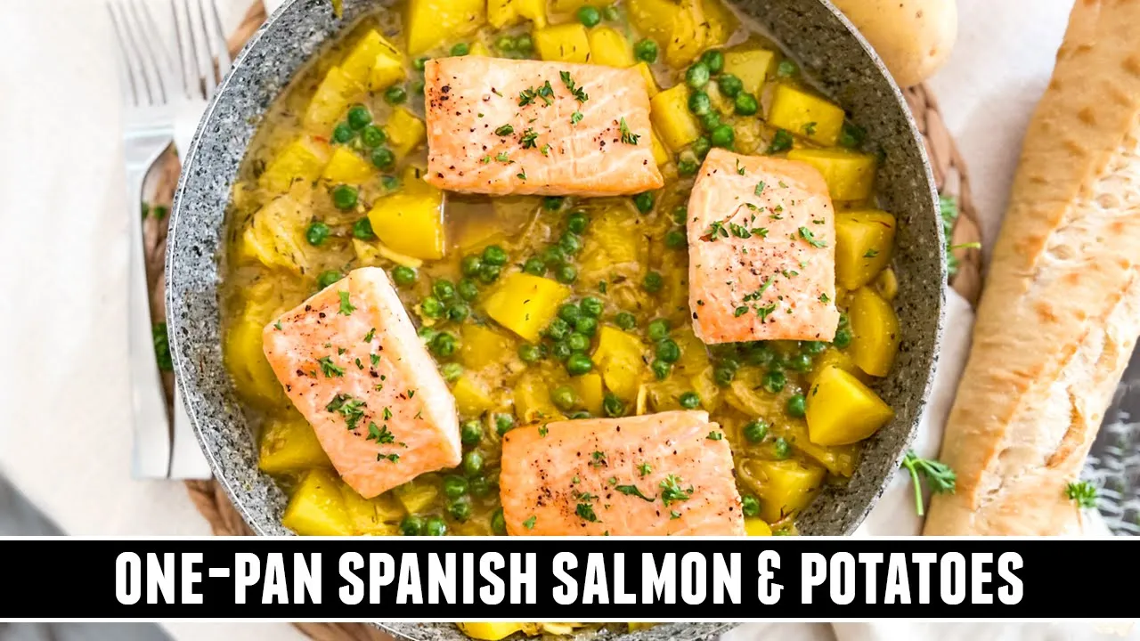 Spanish Salmon & Potatoes   Quick & Easy ONE-PAN Recipe