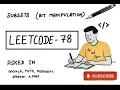 Leetcode 78 Subsets Bit Manipulation Recursion MAANG Interview Preparation Pen And Paper