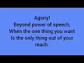 Agony - Into the woods 1991 lyrics