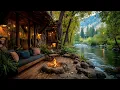Lagu This Cozy Riverside Cabin Nature Birds \u0026 Firepit Scene Feels Perfect