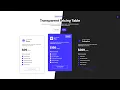 Transparent Pricing Table Responsive Design Using HTML CSS JavaScript