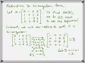 Reduction to Triangular Form