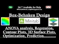 Response Surface Methodology Box Behnken Design in MINITAB RSM Box Behnken Optimization