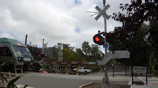 SMART 111 Train South Paloma Ave Railroad Crossing San Rafael CA