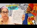 I Turned This Coloring Page into Art Halloween Scarecrow Coloring Page Acrylic Challenge