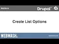 Using Webform in Drupal 8 2 4 Create List Options