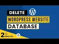 How To Delete WordPress Database 2026 Remove Database PhpMyAdmin