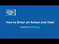 How to enter an action and task within the Camms Strategy platform George Brown College