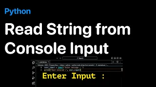 Read String from Console Input in Python - Examples ProgramGuru org