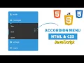 How to Build an Accordion Menu using HTML CSS and JS How to do it
