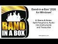 Lagu Band-in-a-Box® 2026:  AI Stems \u0026 Notes - split polyphonic audio into instruments and transcribe