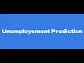 Unemployement Prediction Machine Learning Python