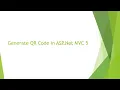 Generate QR Code in Asp Net C