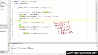 69 Getting input from user in one D Array Java Programming Hindi