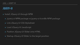 Java to JavaScript jQuery-UI and Bootstrap 4 Basic Formatting