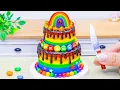 Lagu Yummy Mini Rainbow Cake Decorating 🌈 Relaxing Mini Fondant Rainbow Cake ASMR 4K