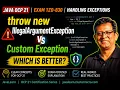 Java OCP 21 1Z0-830 Exceptions Custom Exceptions Checked vs Unchecked