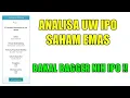Download Lagu Analisa UW ( penjamin emisi ) IPO saham EMAS