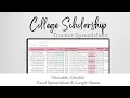 College Scholarship Tracker Template Google Sheets Scholarship Application Tracker Excel Spreadsheet