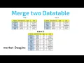 Merge Two DataTables Into One Using C MarketDesigns