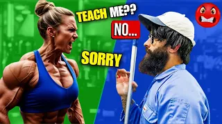 Anatoly is scaring a female bodybuilder 😱 | Anatoly GYM PRANK #1