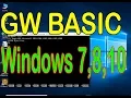 How To Install and Run GW BASIC on windows 7 Windows 8 Windows 10