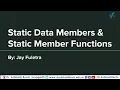 Static Data Members Static Member Function Lecture 14 in Gujarati By Jay Fuletra