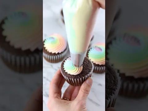 Download MP3 Rainbow Swirl Cupcakes! 🧁 #cakedecorating #shorts