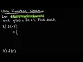How to Use Function Notation - College Algebra