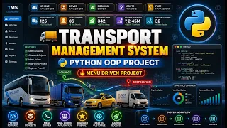 Transport management system using python ll Oop concepts based project ll mini python projects