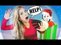 Christmas in Giant SNOW GLOBE for 24 Hours Gone Wrong Rebecca Zamolo